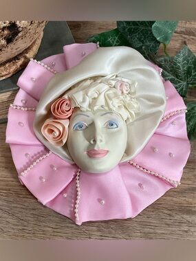 Vintage Porcelain Lady’s Face Wall Hanging